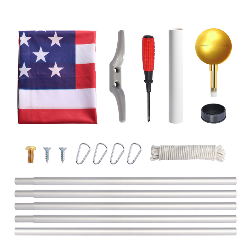 Heavy Duty Aluminum in Ground Flagpole for Commercial Buildings