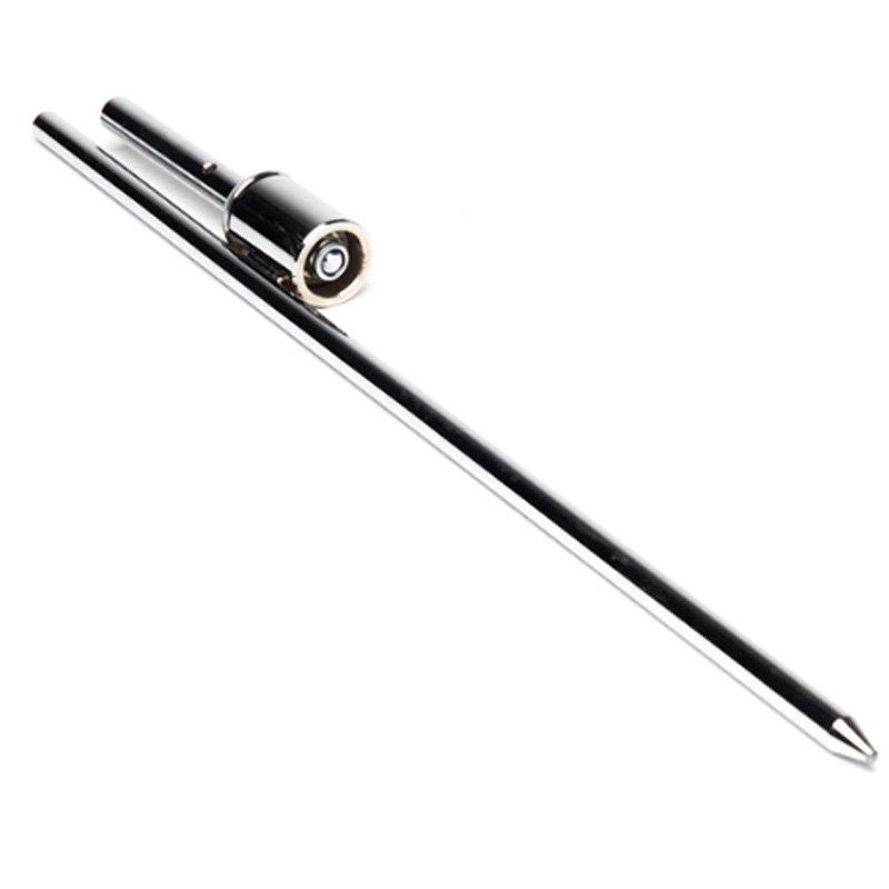Ground spike flagpole base for soft ground installation