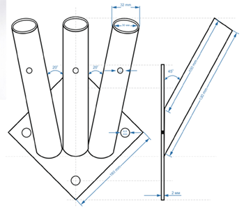 cad-custom-gold-3-way-flagpole-holder-wall-mount.png
