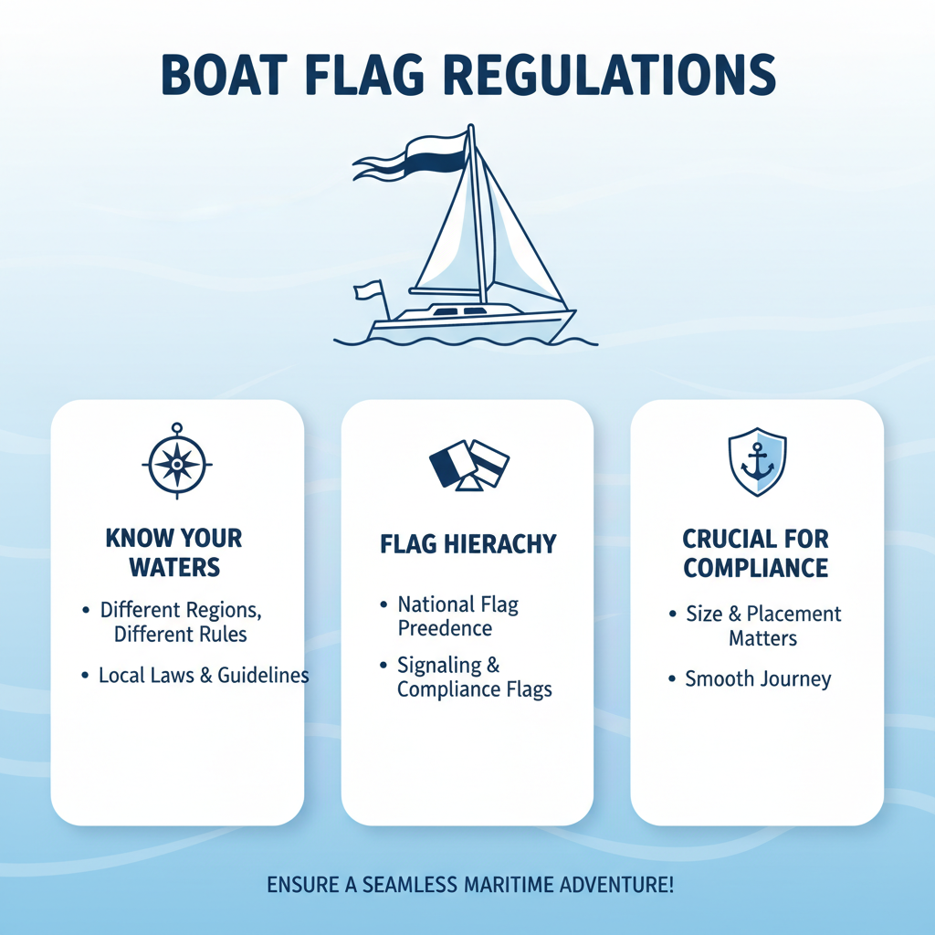 Marine boat flag flown in the correct display position at the stern